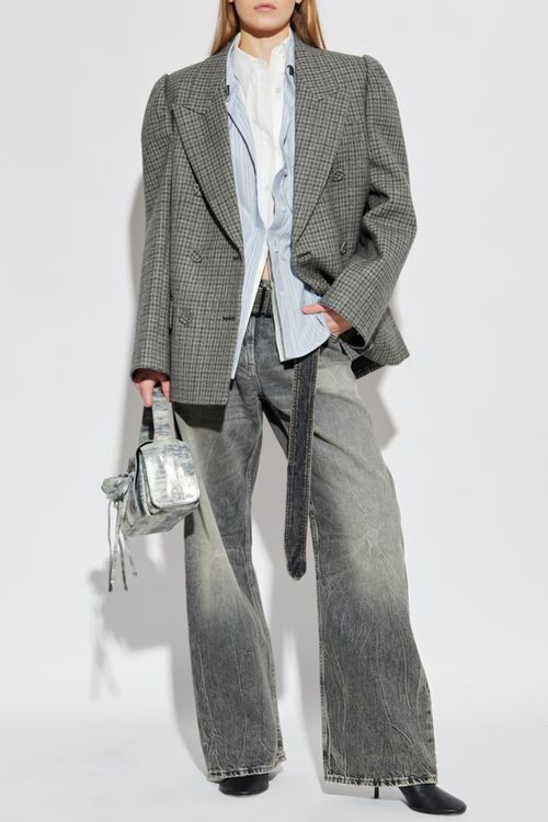 Wool Blazer, Women's, Grey