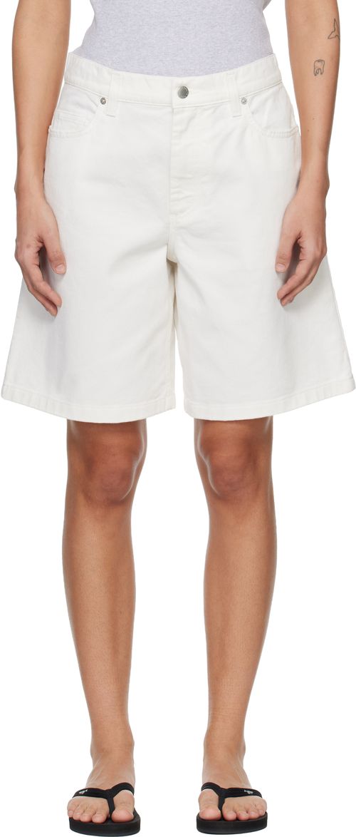 White Denim Shorts