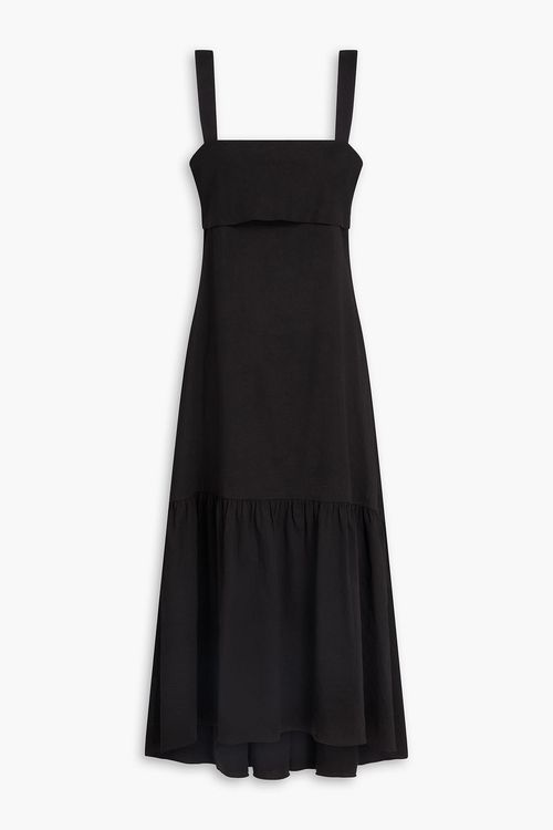 Theory | Theory - Linen-blend midi dress - Black - XL | Realry Theory | Theory - Linen-blend midi dress - Black - XL | Realry