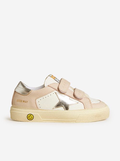 Golden Goose Girls Leather May School Trainers in White EU 20 UK 4