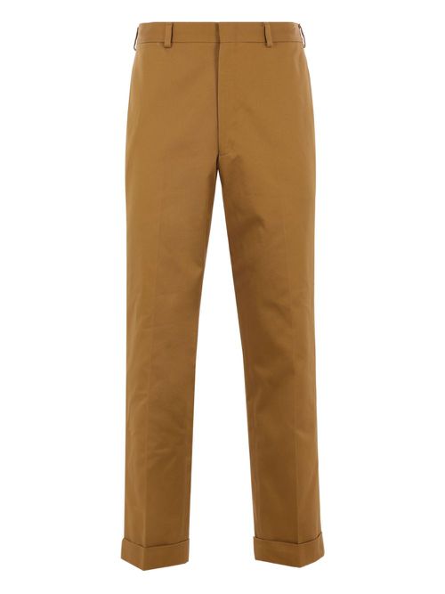 J.PRESS gabardine chino trousers - Brown