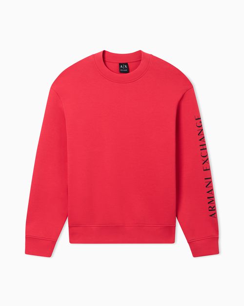 Crewneck sweatshirt with logo and horse print on the back
