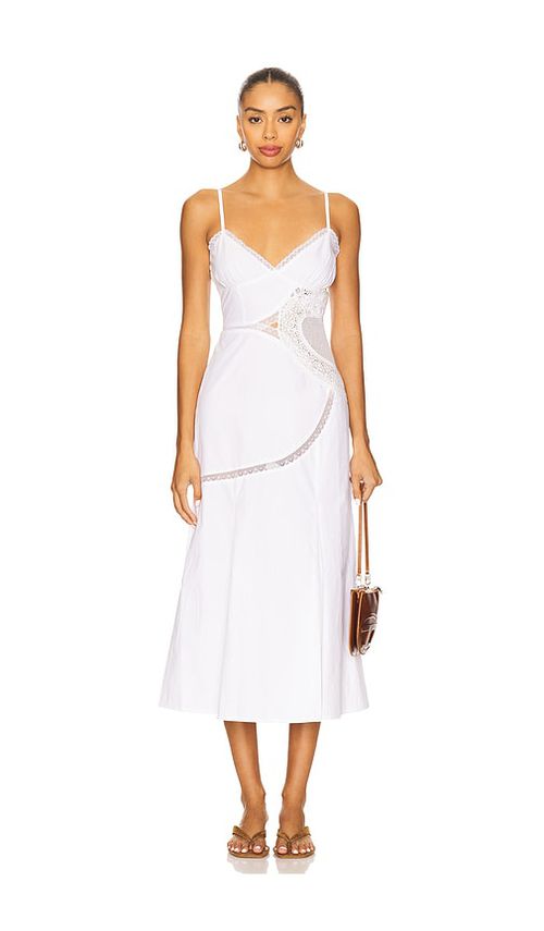Tularosa Maddyn Midi Dress in White.  XS also in L, M, S