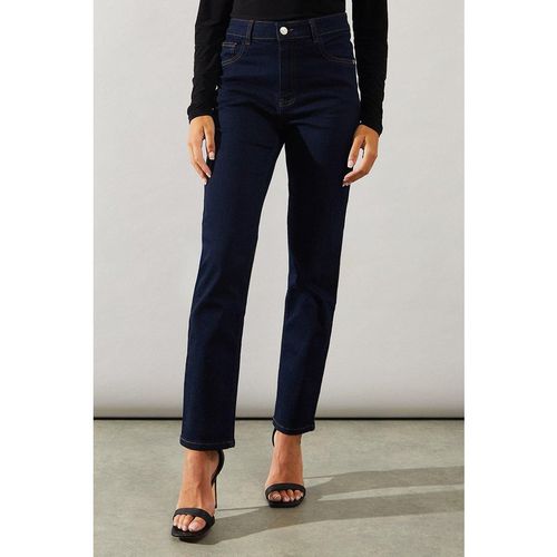 Wallis Womens Harper Straight Leg Jean - Indigo Blue Cotton - Size 22 UK