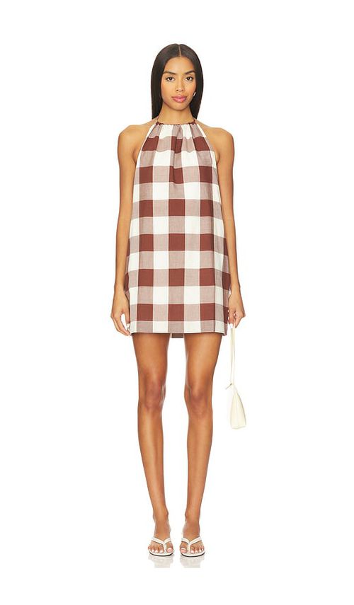 Posse Callie Mini Dress in Mocha Gingham.  XS also in