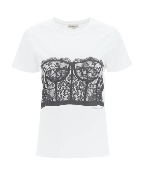Bustier print T-shirt
