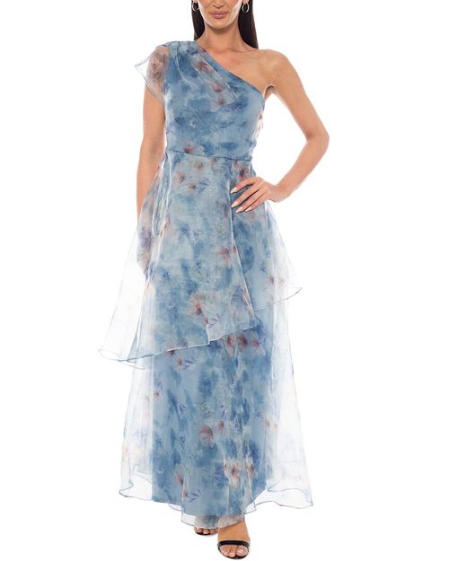 Printed Organza Gown