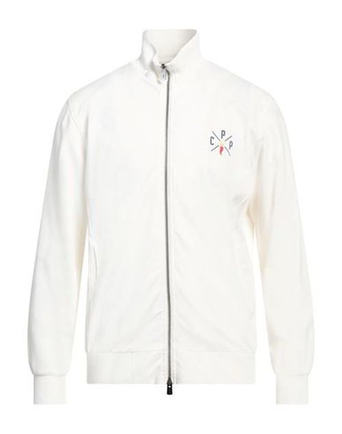 Man Sweatshirt White Size XXL Cotton, Elastane