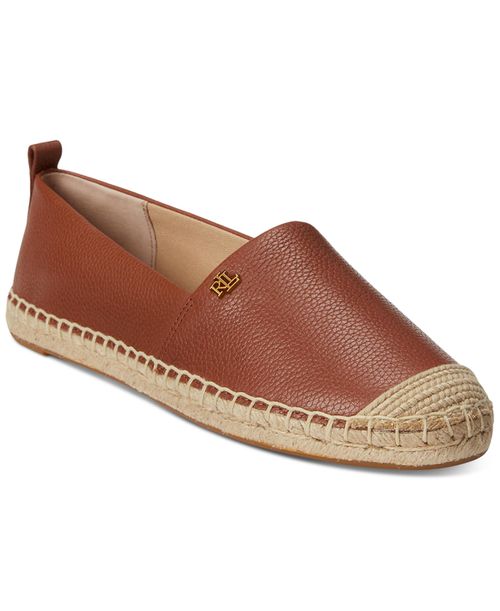 Women's Cameryn Espadrilles - Deep Saddle Tan Tumbled Leather
