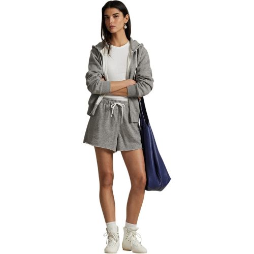 Dark Vintage Heather Women's Lightweight Fleece Drawstring Short