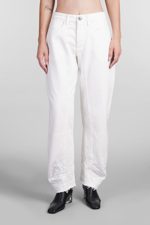 Jeans In White Cotton