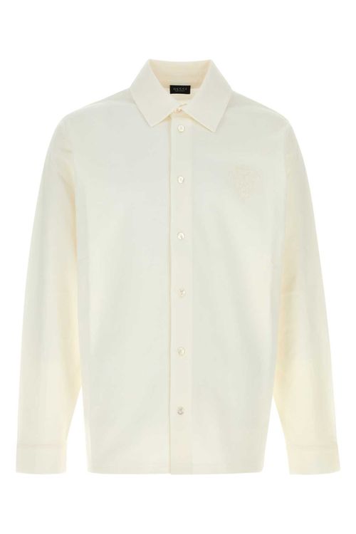 White Stretch Piquet Shirt