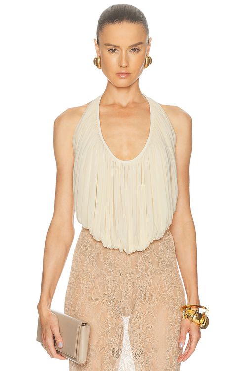 Ronny Kobo Marie Top in Ivory - Ivory. M also in