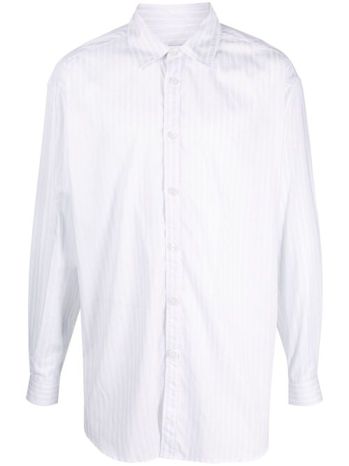 Pinstripe button-up shirt - White