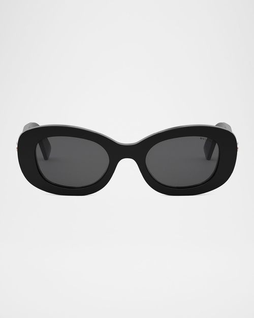 B. ZERO1 Oval Acetate and Nylon Sunglasses