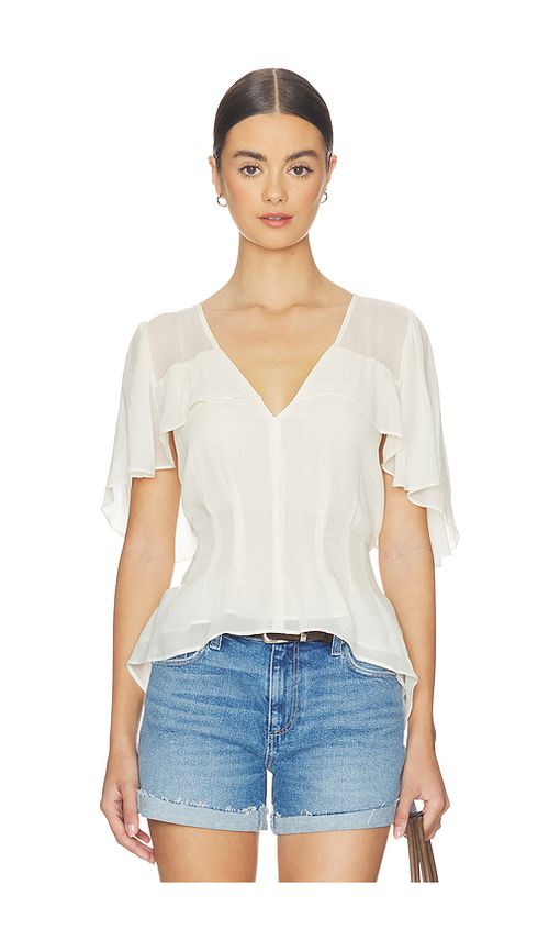 PAIGE Willa Blouse Top in Ivory. - M also in S, XL