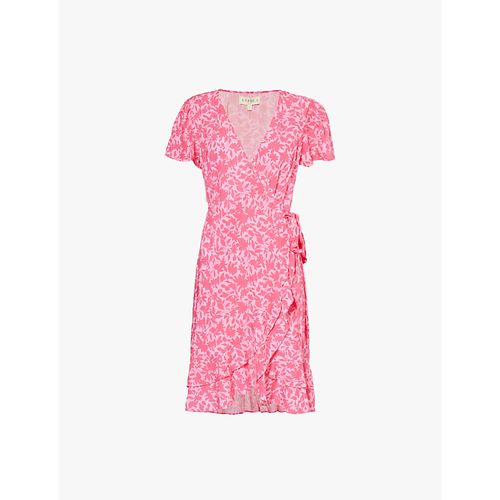 Womens Mono Pink/pink Chelsea Wrap-around Woven Mini Dress 