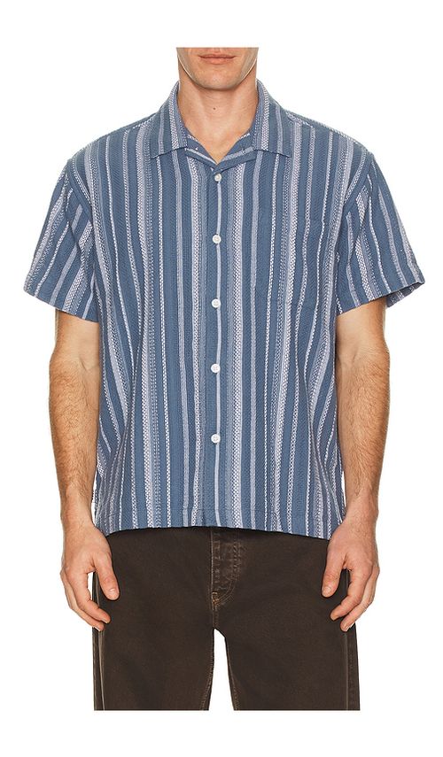 Obey Hugh Woven Shirt in Blue. L. Also in M, S, XL/1X