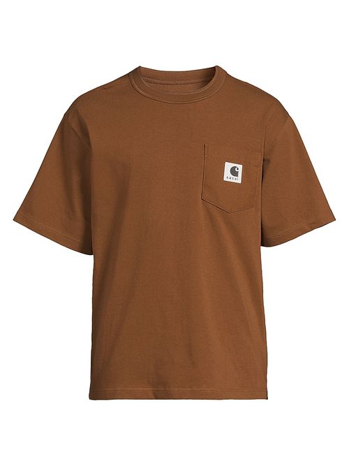 Men's x Carhartt WIP Patch Pocket Cotton T-Shirt - Dark Beige