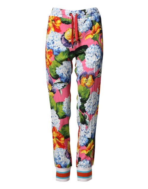 Multicolor Floral Print Joggers — Multicolor
