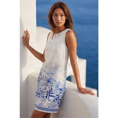 Roman Womens Scenic Print Shift Dress - Blue