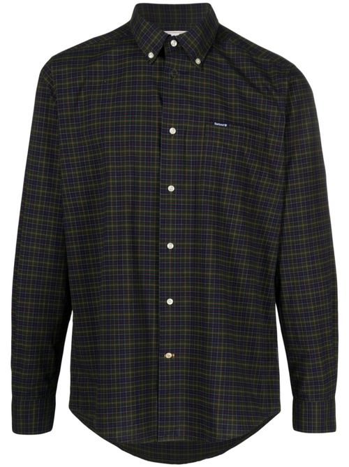 Tartan-check cotton shirt - Green