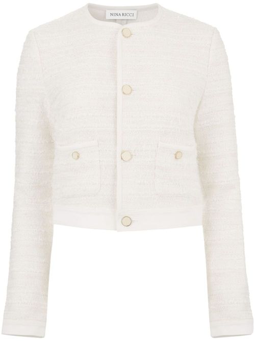 Tweed cardigan - White