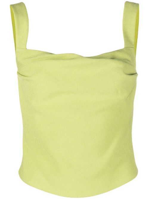 Raf Singlet pleat-detailing tank top - Green