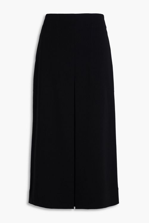 Heller pleated crepe midi skirt - Black - UK 6