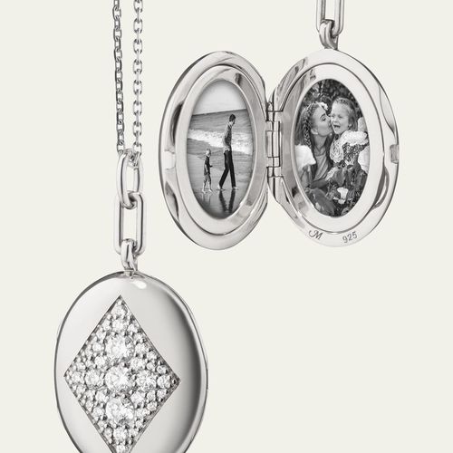 MONICA RICH KOSANN | Charlotte Sterling Silver Locket Necklace | Realry