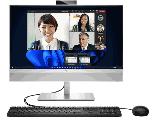 HP EliteOne 840 G9 23.8 inch All-in-One PC Desktop PC + Poly Blackwire 3220 Stereo USB-C Headset +USB-C/A Adapter
