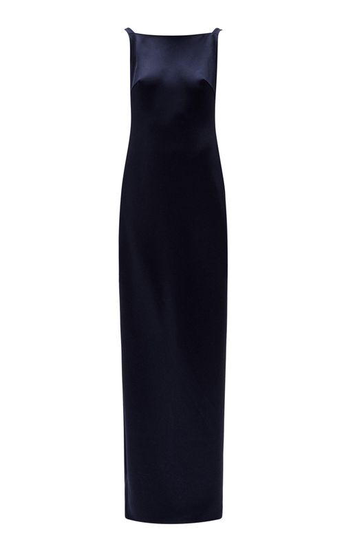 Satin Open Back Slip Gown - Moda Operandi