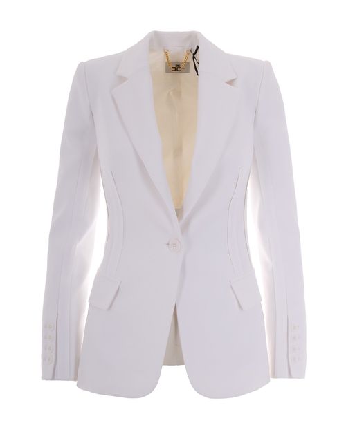 Stretch Double Crêpe Blazer — White