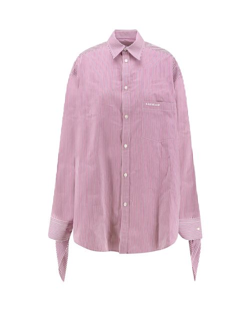 Knotted Cuffs Cotton Shirt