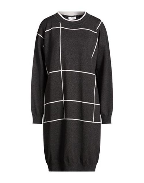 Woman Mini dress Lead Size 14 Merino Wool, Viscose, Cashmere
