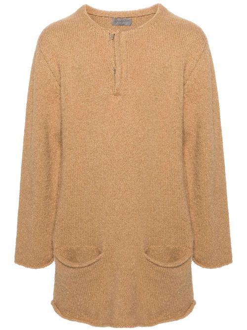 2000s wool-blend maxi jumper - Neutrals