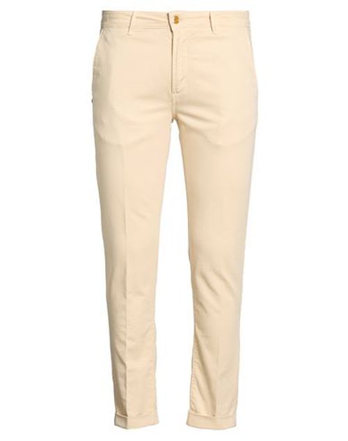 Man Pants Cream Size 28 Cotton, Polyester, Elastane