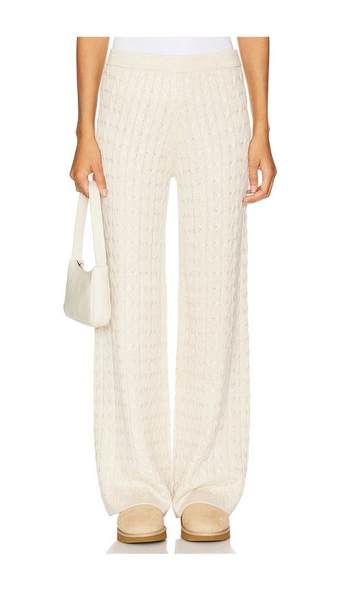 Tularosa Hannah Knit Pant in Light Beige. M also in XS