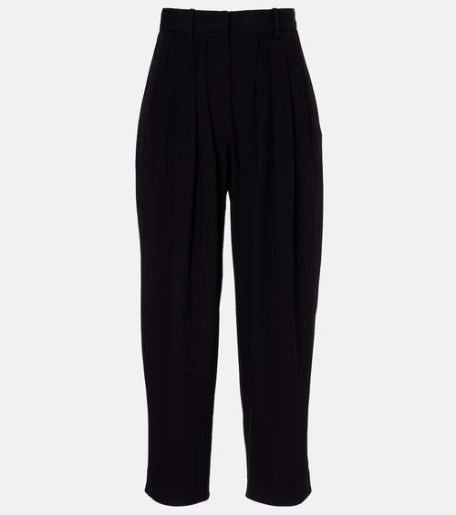 Janice high-rise crêpe wide-leg pants