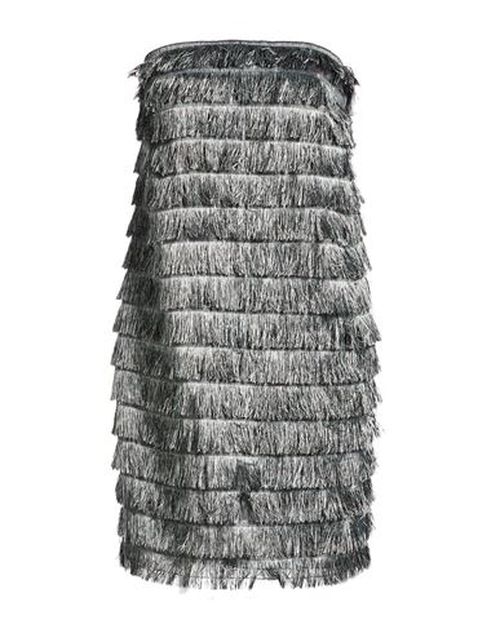 Woman Mini dress Grey Size 8 Polyester, Polyimide, Elastane