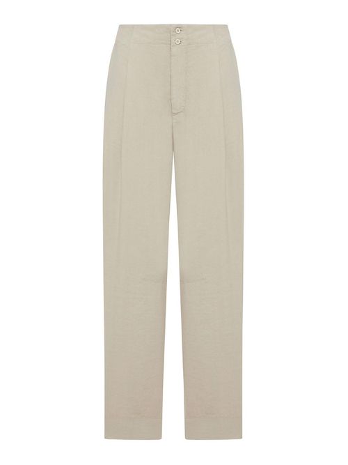 High-Waisted Cotton Trousers