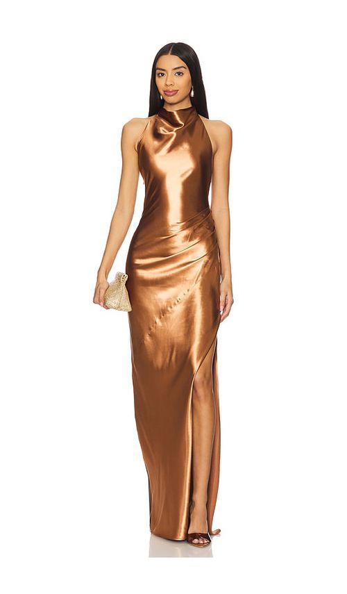 Lovers and Friends Kamiah Gown in Metallic Copper.  XS. Also in M, S