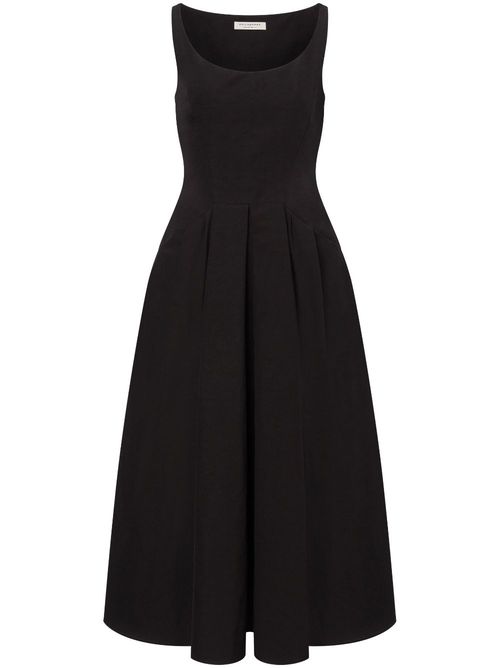 Cotton-blend dress - Black