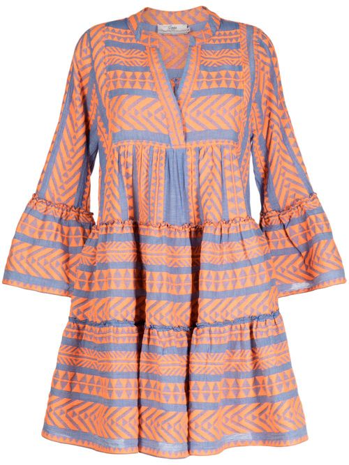 Ella graphic-print dress - Orange