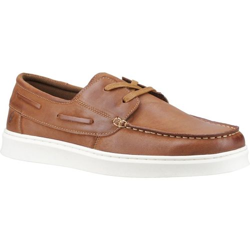 Hush Puppies Madden Boat Shoe Leather Men's Tan Boat Shoe