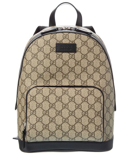 GG Supreme Canvas & Leather Backpack