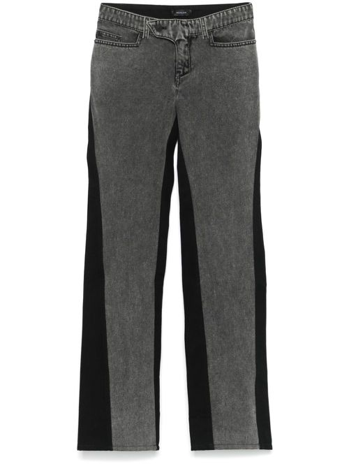 Bi-color straight leg jeans - Black