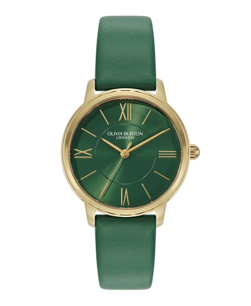 Women's Westbourne Green Leather Strap Watch, 30mm - Green