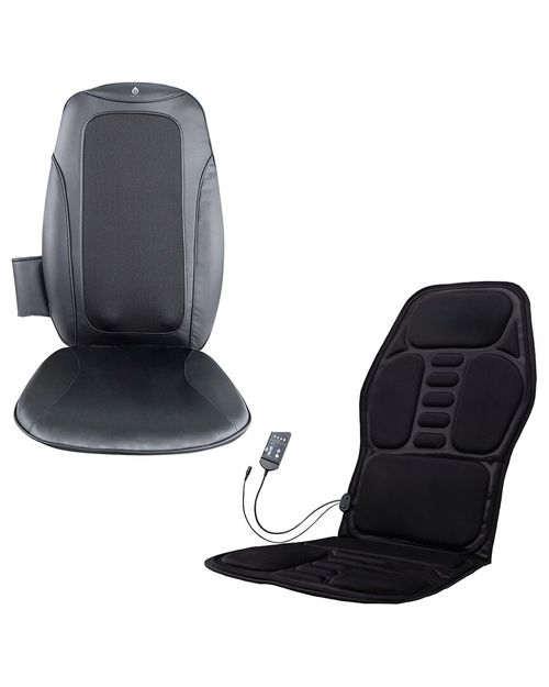 Shiatsu Chair Massager with Heat & Vibration, Plus Cushion Mat Bundle