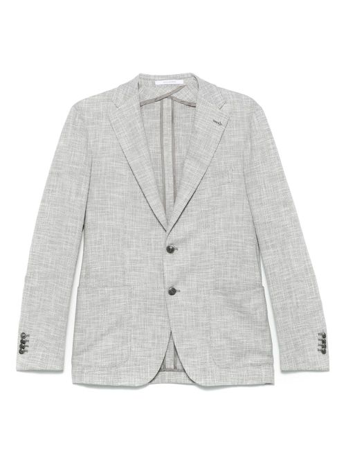Mélange-effect blazer - Grey